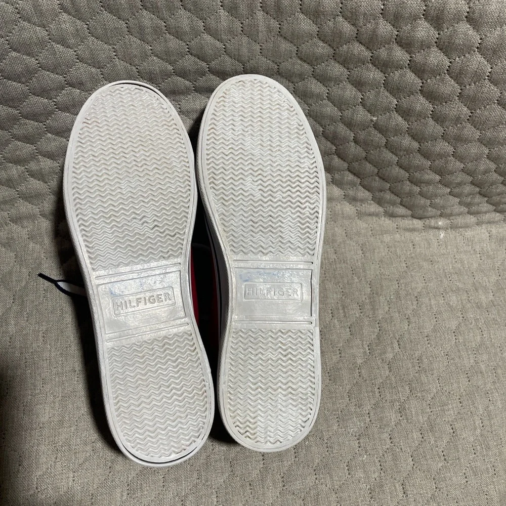 Tommy Hilfiger Red Platform Sneakers with Striped Laces